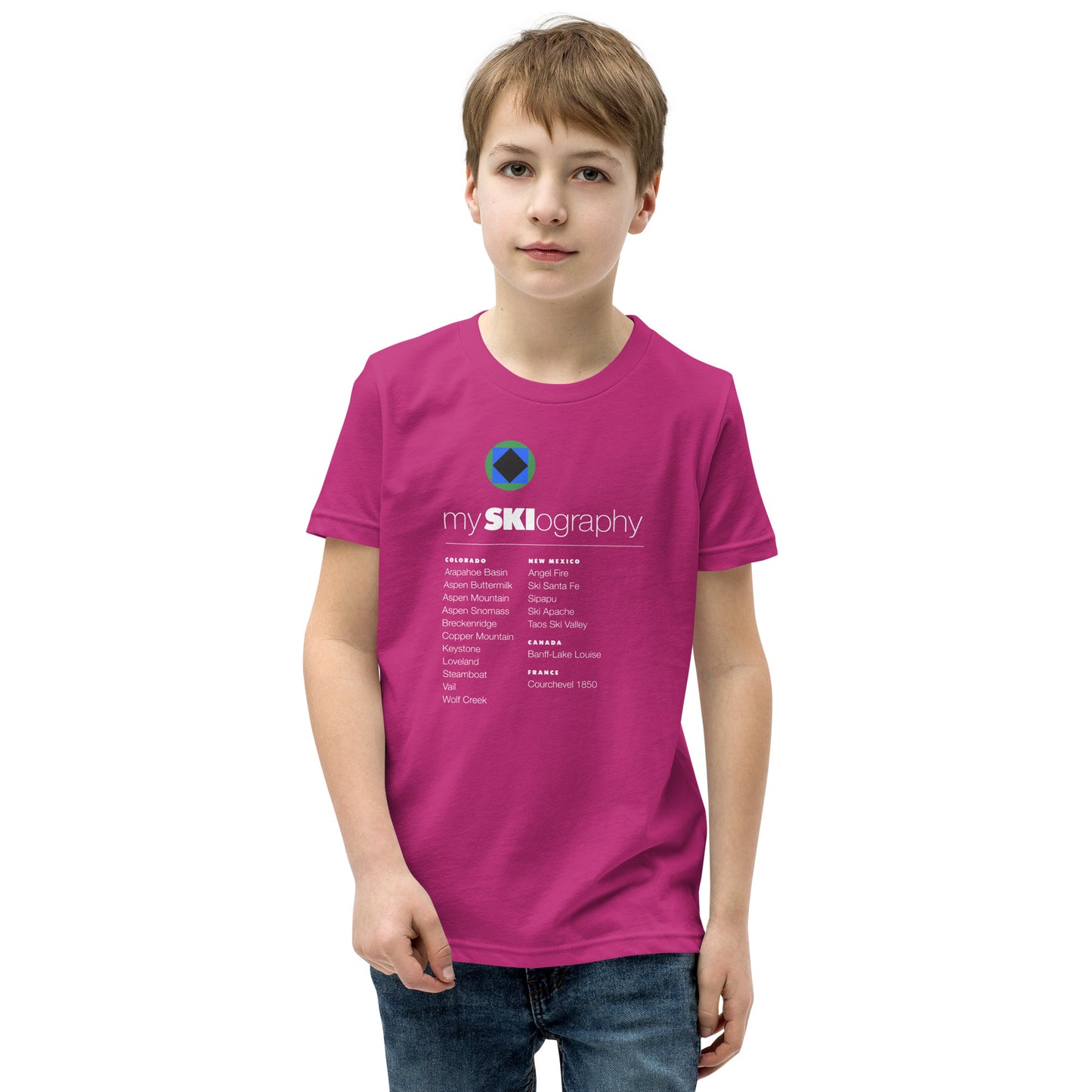 CS0001 - 03001 - mySKIography Unisex Youth Short Sleeve T-Shirt