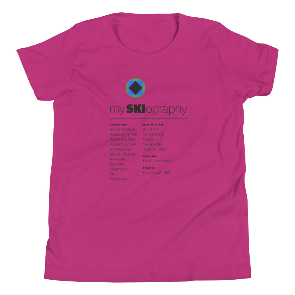 CS0001 - 03001 - mySKIography Unisex Youth Short Sleeve T-Shirt