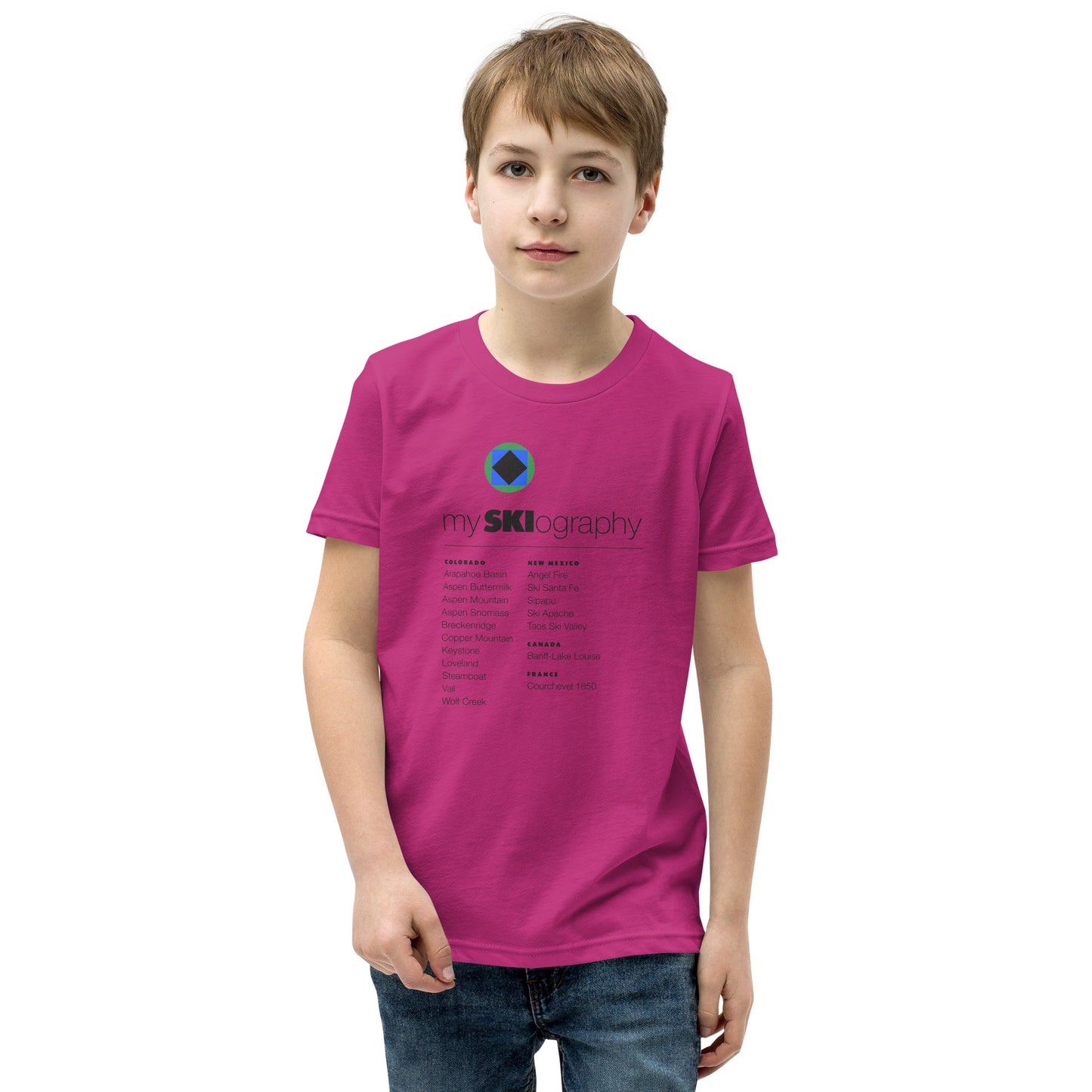 CS0001 - 03001 - mySKIography Unisex Youth Short Sleeve T-Shirt