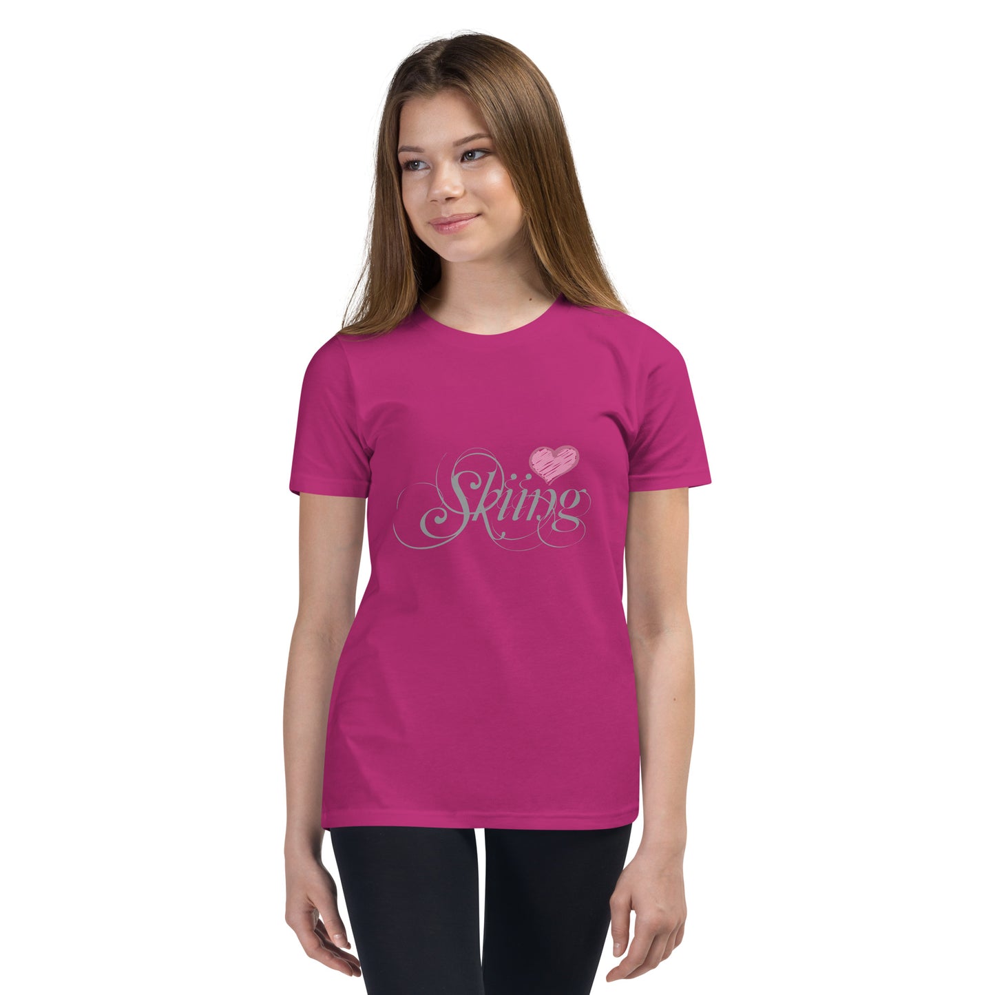 CS0047 - 03001 - Love Sking/Women's Youth Short Sleeve T-Shirt