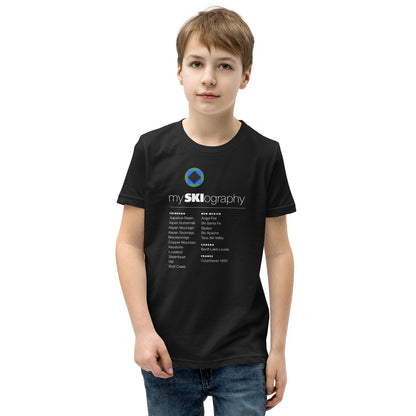 CS0001 - 03001 - mySKIography Unisex Youth Short Sleeve T-Shirt