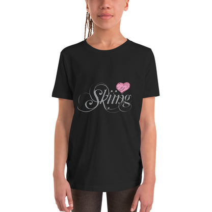 CS0047 - 03001 - Love Sking/Women's Youth Short Sleeve T-Shirt