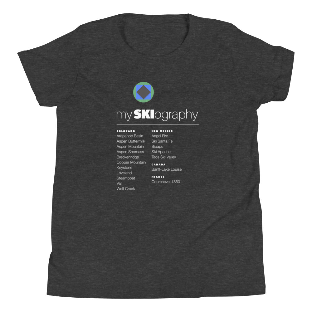 CS0001 - 03001 - mySKIography Unisex Youth Short Sleeve T-Shirt