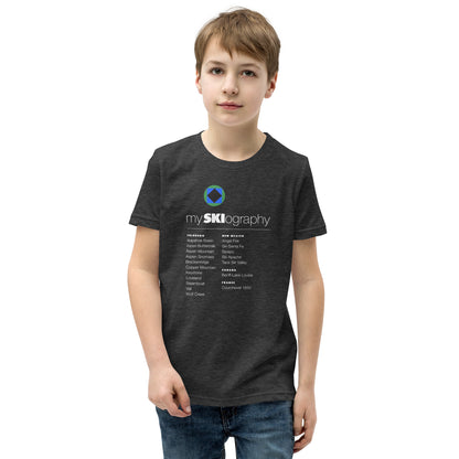 CS0001 - 03001 - mySKIography Unisex Youth Short Sleeve T-Shirt