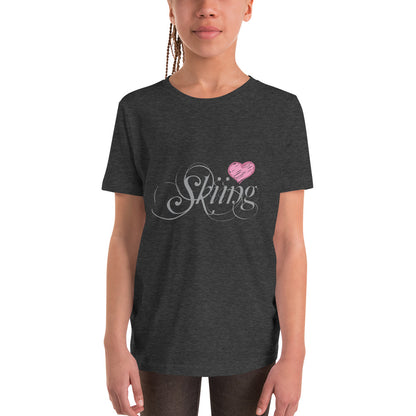 CS0047 - 03001 - Love Sking/Women's Youth Short Sleeve T-Shirt