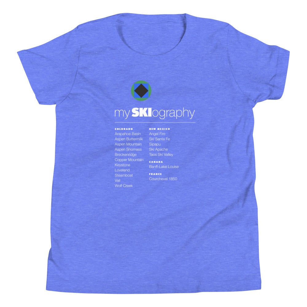 CS0001 - 03001 - mySKIography Unisex Youth Short Sleeve T-Shirt