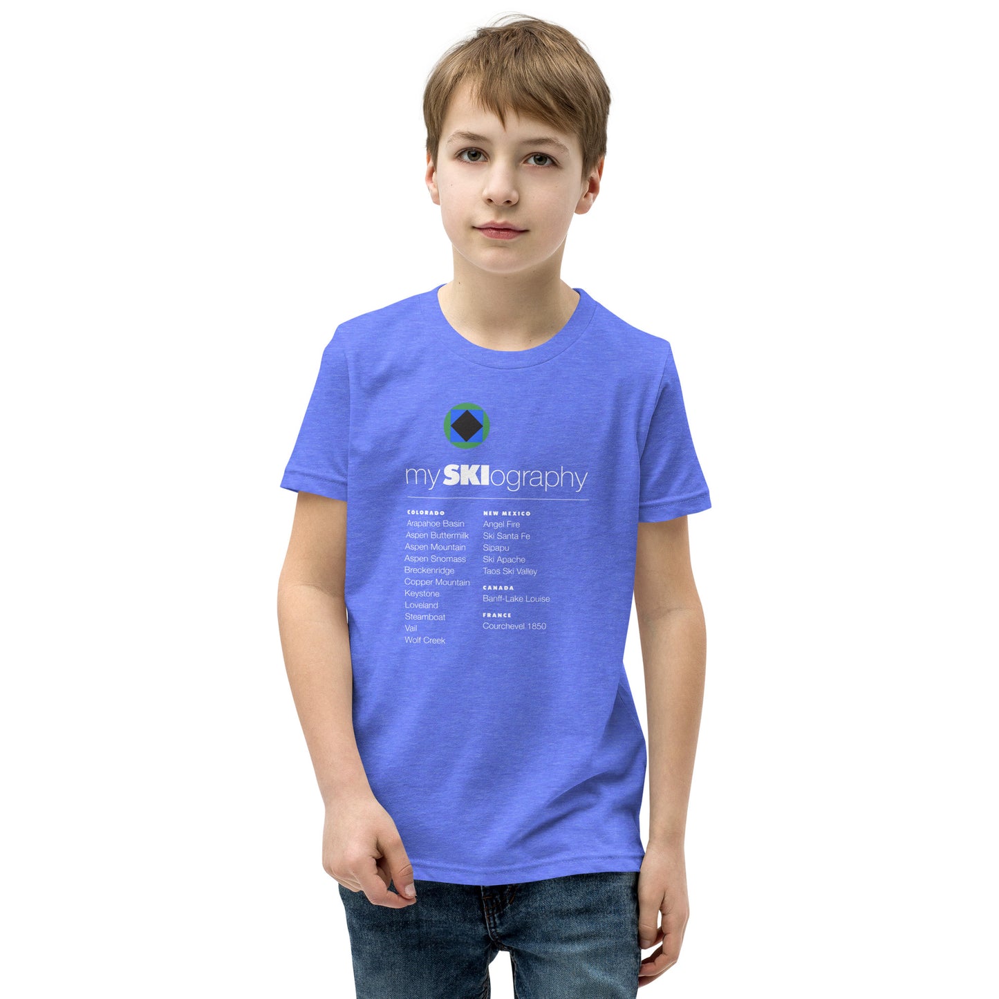 CS0001 - 03001 - mySKIography Unisex Youth Short Sleeve T-Shirt