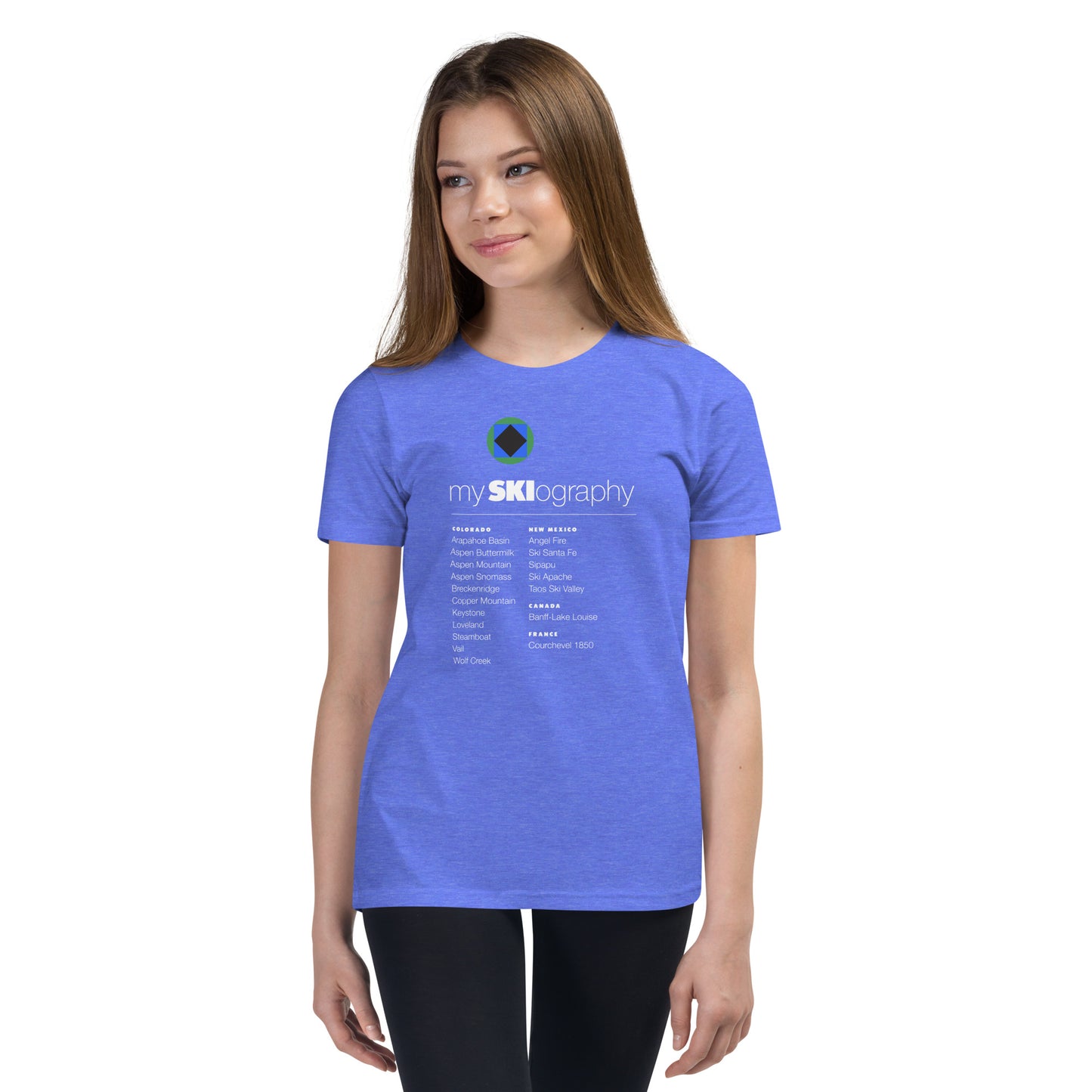 CS0001 - 03001 - mySKIography Unisex Youth Short Sleeve T-Shirt