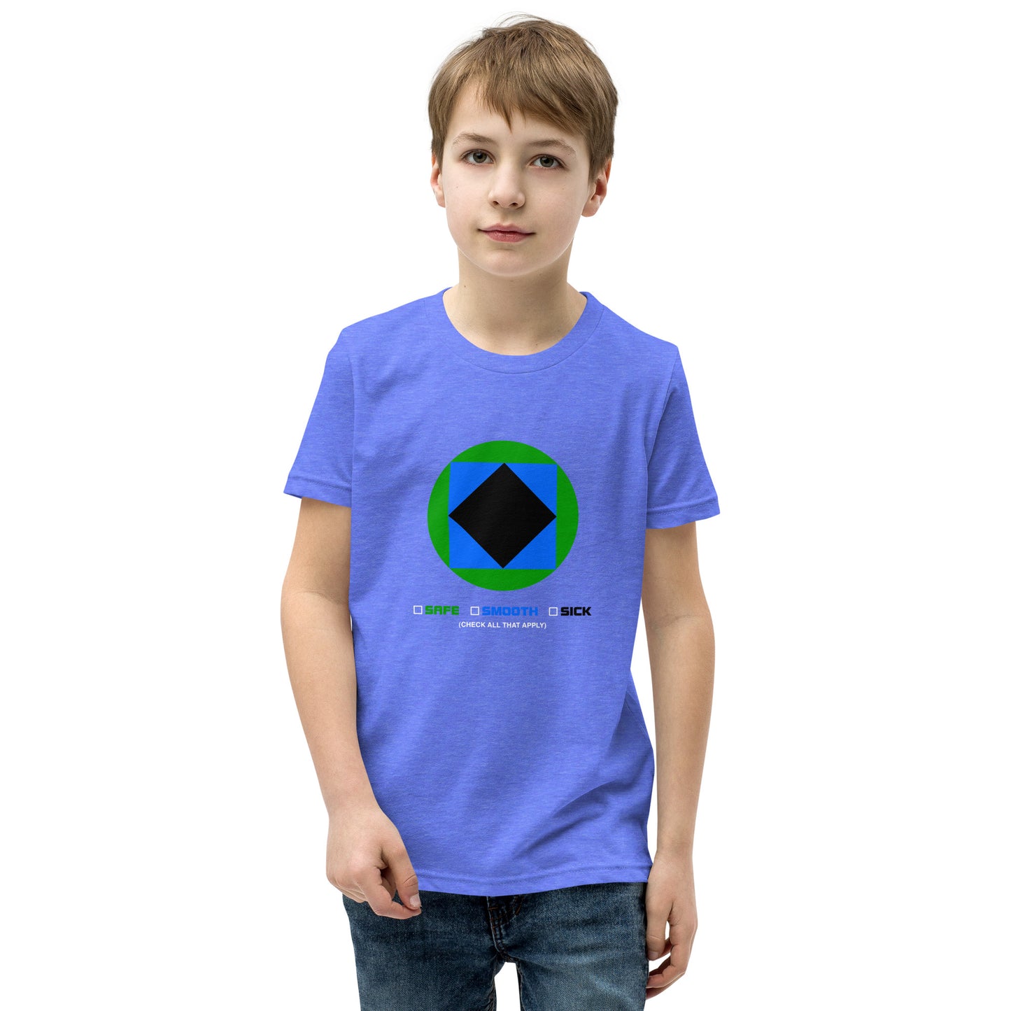 CS0002 - 03001 - Trail Icon Checklist Unisex Youth Short Sleeve T-Shirt