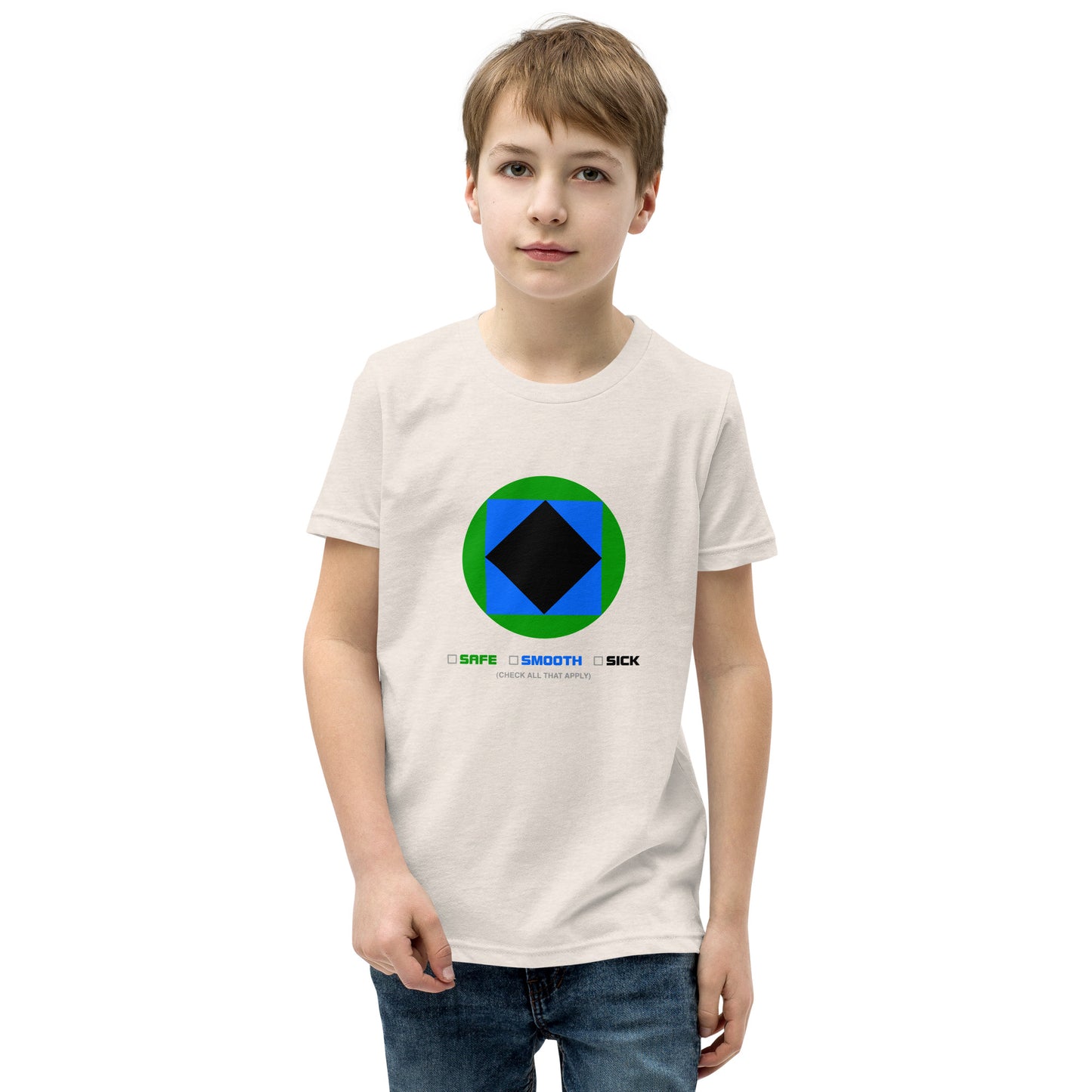 CS0002 - 03001 - Trail Icon Checklist Unisex Youth Short Sleeve T-Shirt