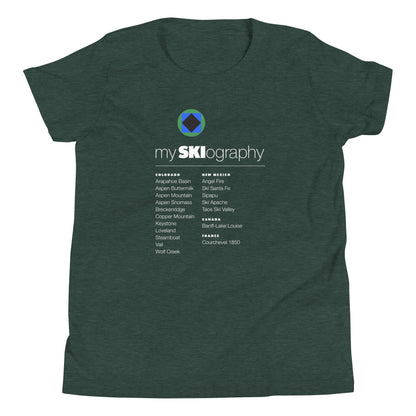 CS0001 - 03001 - mySKIography Unisex Youth Short Sleeve T-Shirt