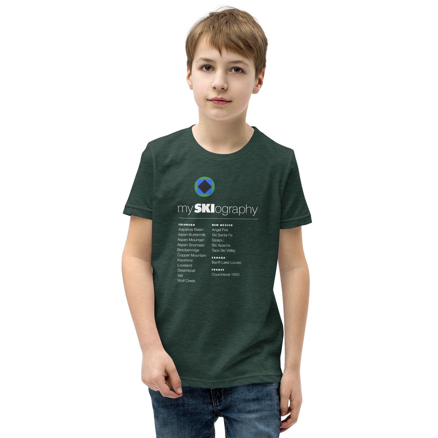 CS0001 - 03001 - mySKIography Unisex Youth Short Sleeve T-Shirt