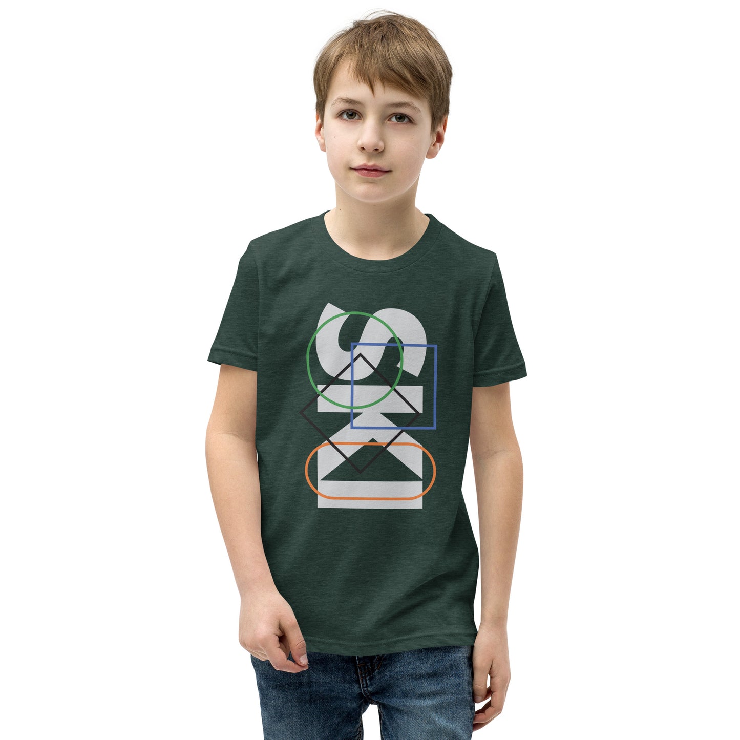 CS0044 - 03001 - SKI Icons Outlined Unisex Youth Short Sleeve T-Shirt