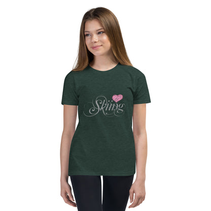 CS0047 - 03001 - Love Sking/Women's Youth Short Sleeve T-Shirt