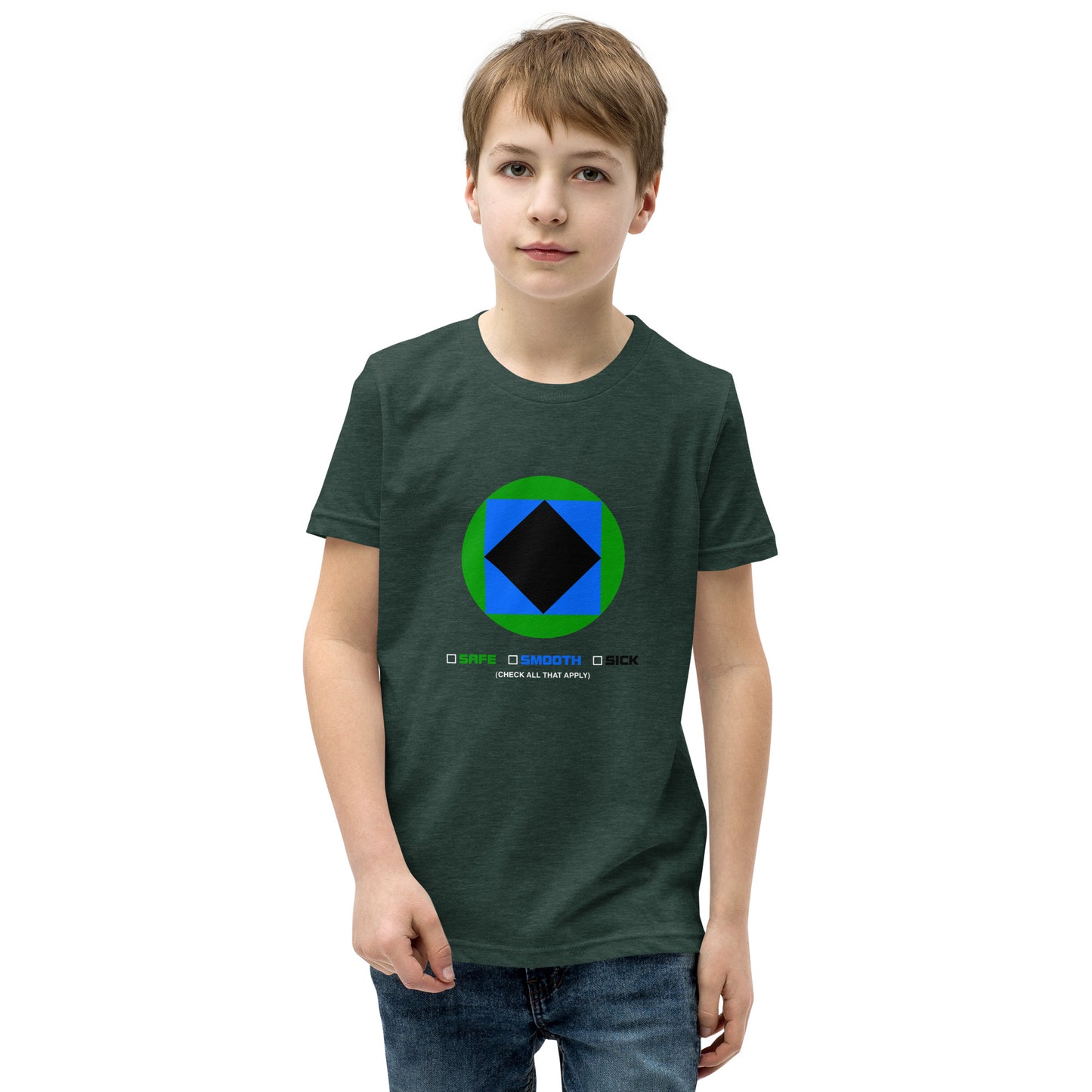 CS0002 - 03001 - Trail Icon Checklist Unisex Youth Short Sleeve T-Shirt