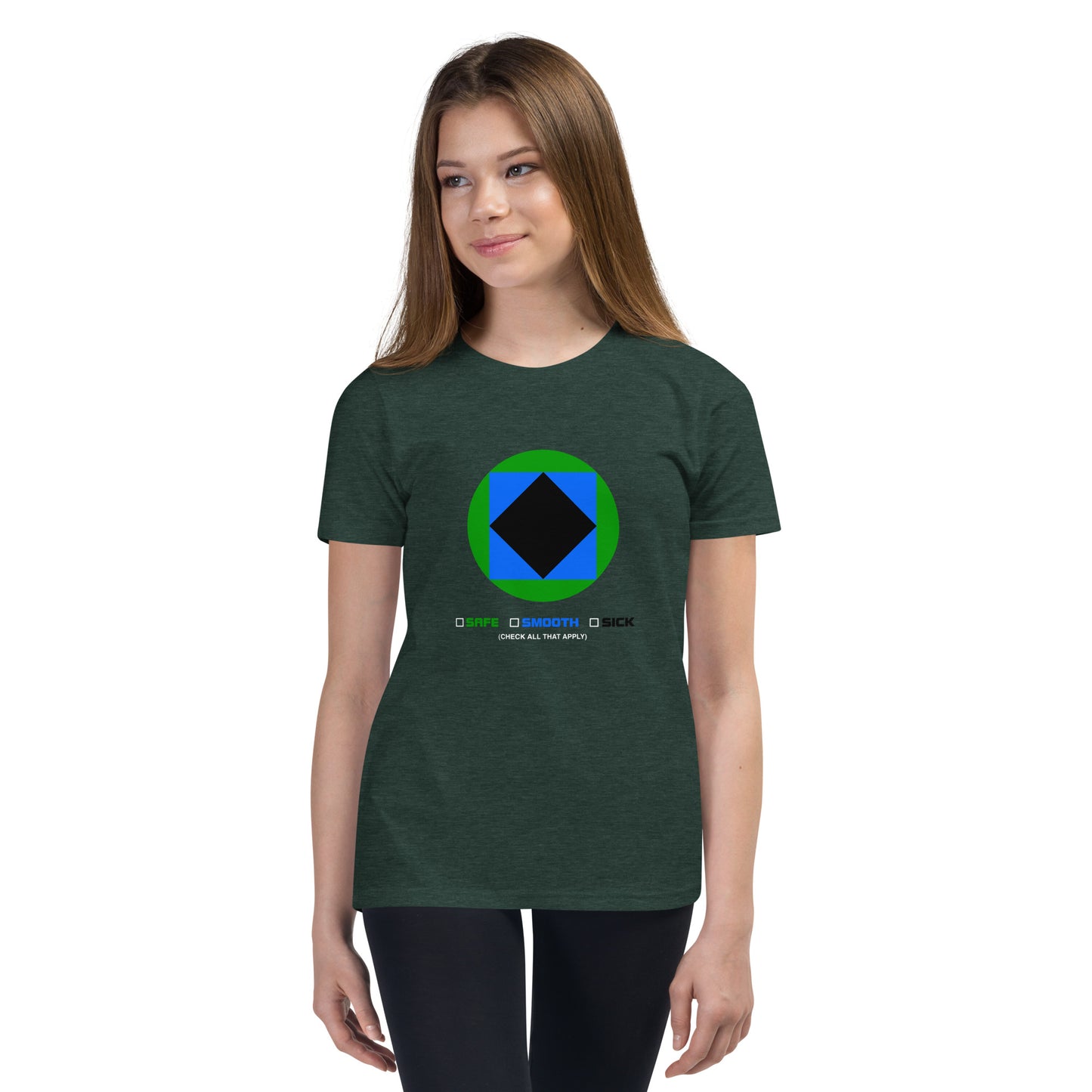 CS0002 - 03001 - Trail Icon Checklist Unisex Youth Short Sleeve T-Shirt