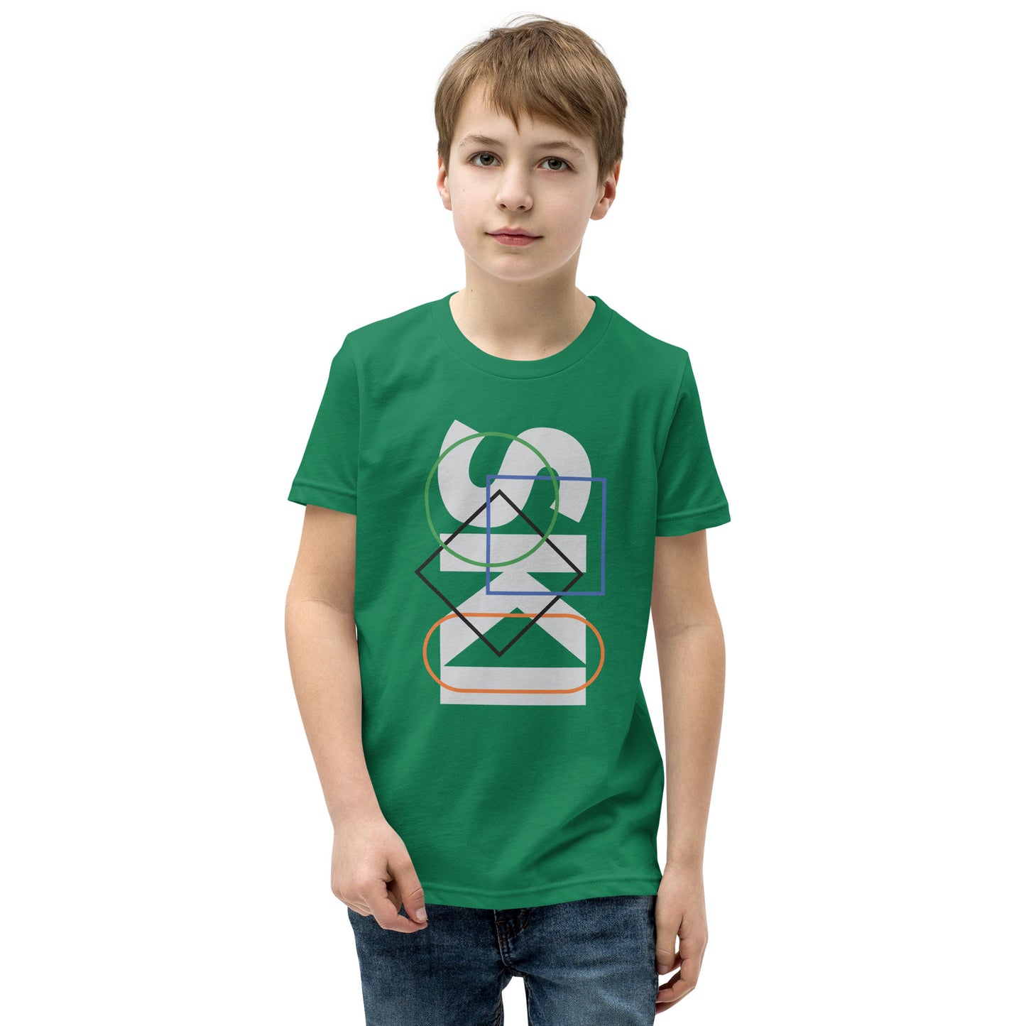 CS0044 - 03001 - SKI Icons Outlined Unisex Youth Short Sleeve T-Shirt