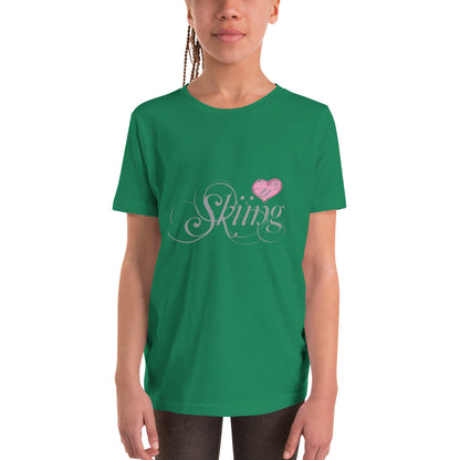 CS0047 - 03001 - Love Sking/Women's Youth Short Sleeve T-Shirt