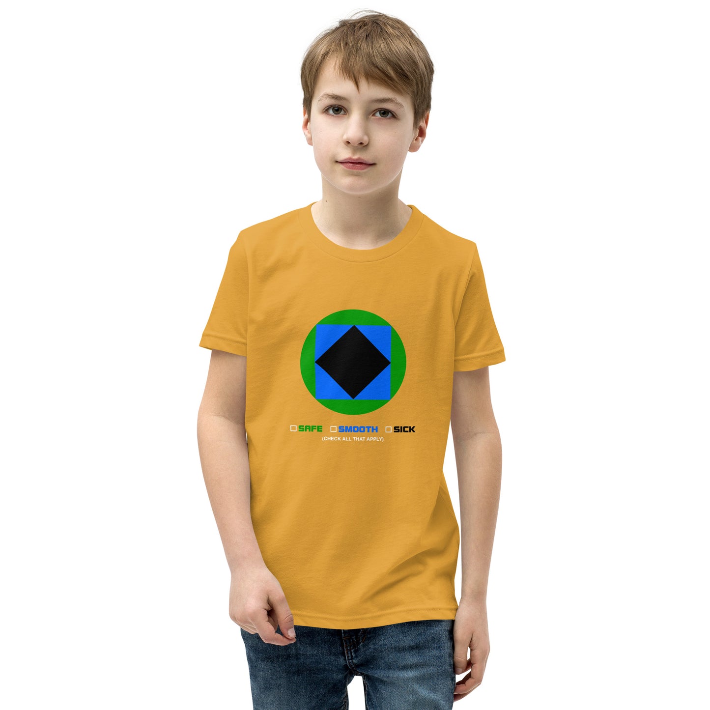 CS0002 - 03001 - Trail Icon Checklist Unisex Youth Short Sleeve T-Shirt