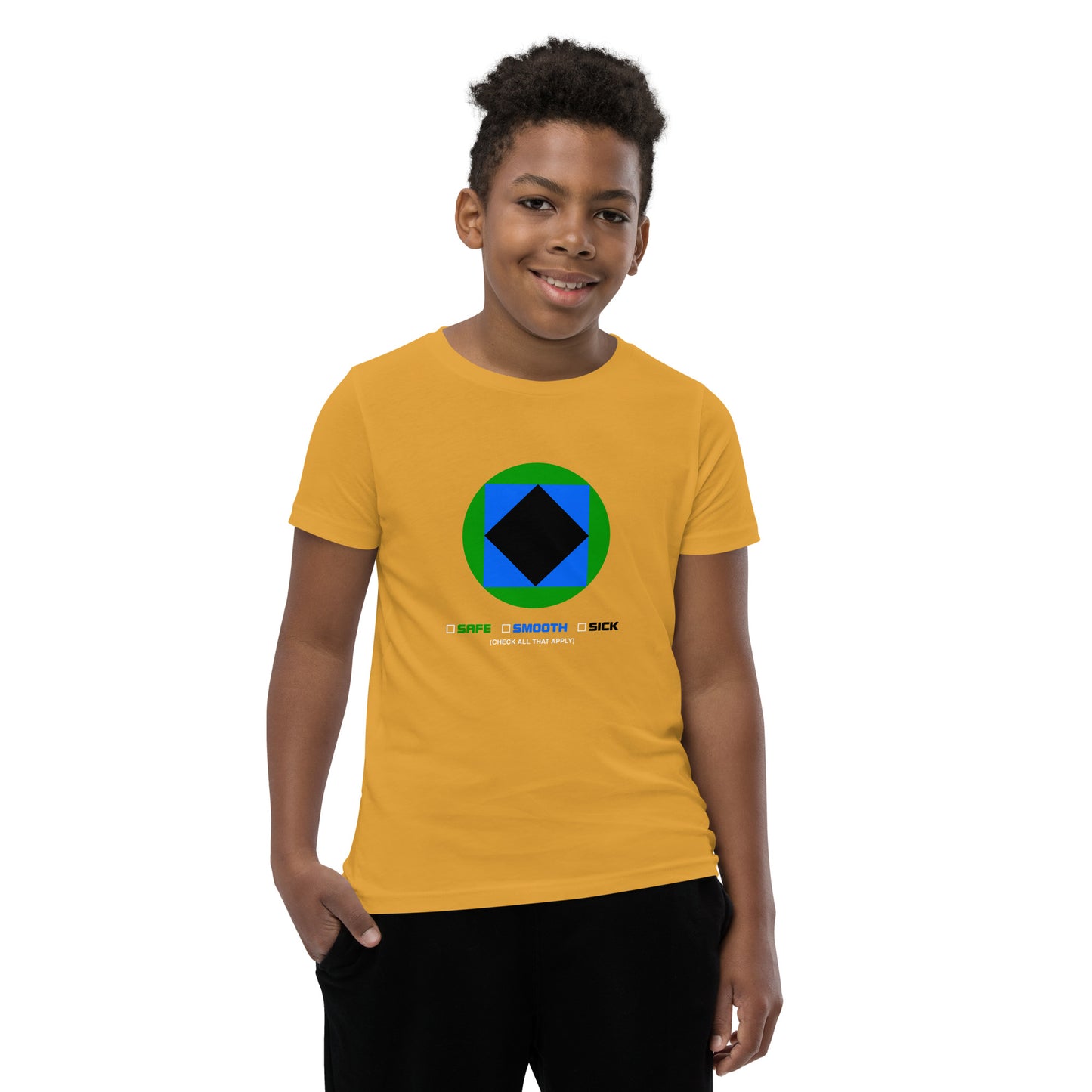 CS0002 - 03001 - Trail Icon Checklist Unisex Youth Short Sleeve T-Shirt