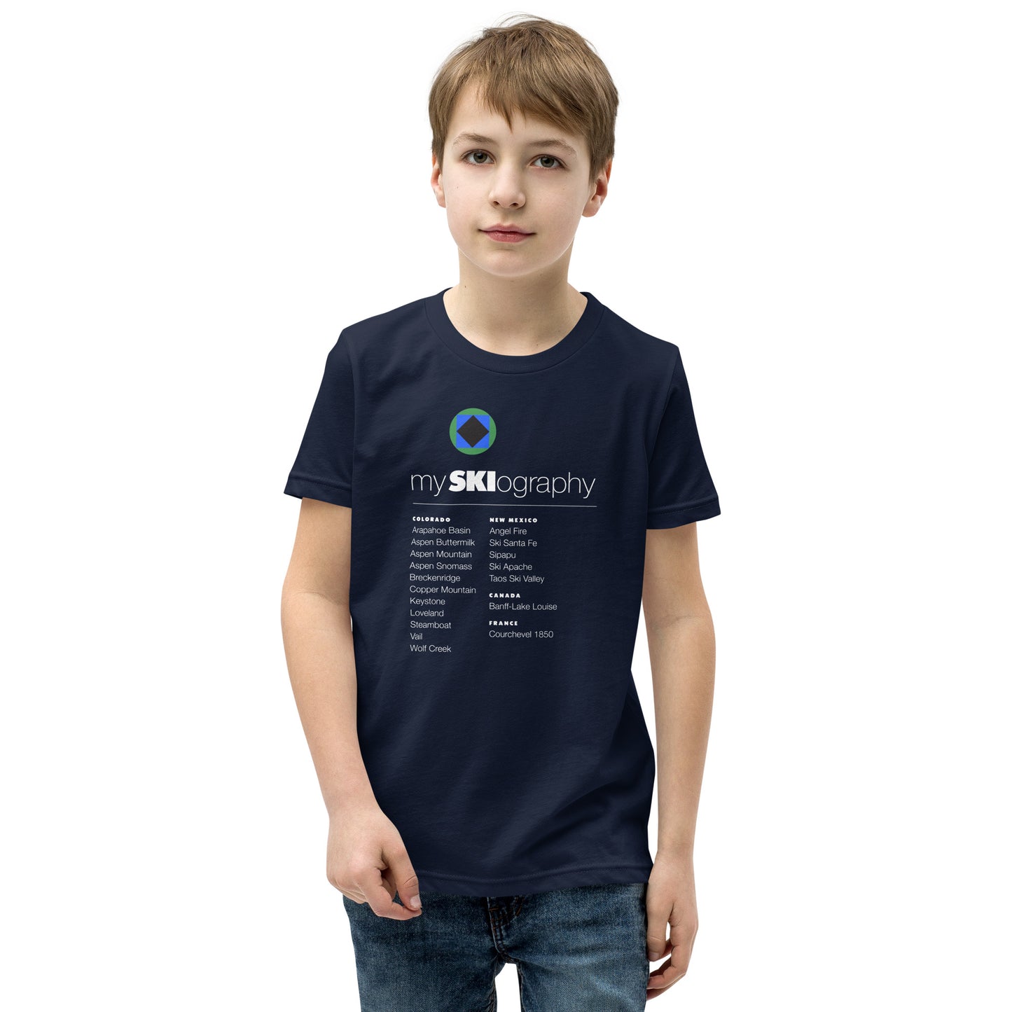 CS0001 - 03001 - mySKIography Unisex Youth Short Sleeve T-Shirt