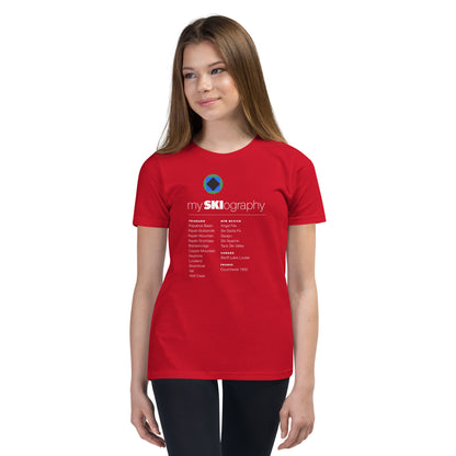 CS0001 - 03001 - mySKIography Unisex Youth Short Sleeve T-Shirt