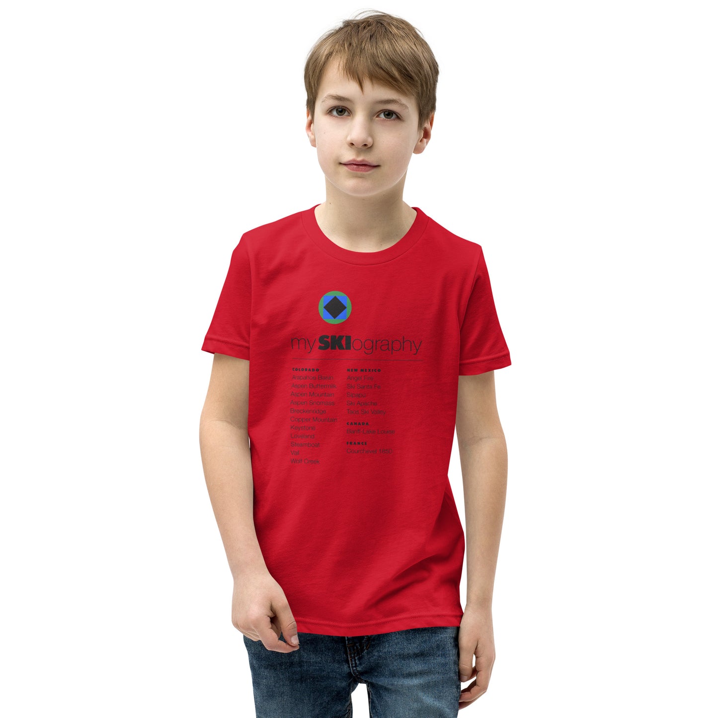 CS0001 - 03001 - mySKIography Unisex Youth Short Sleeve T-Shirt