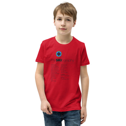 CS0001 - 03001 - mySKIography Unisex Youth Short Sleeve T-Shirt