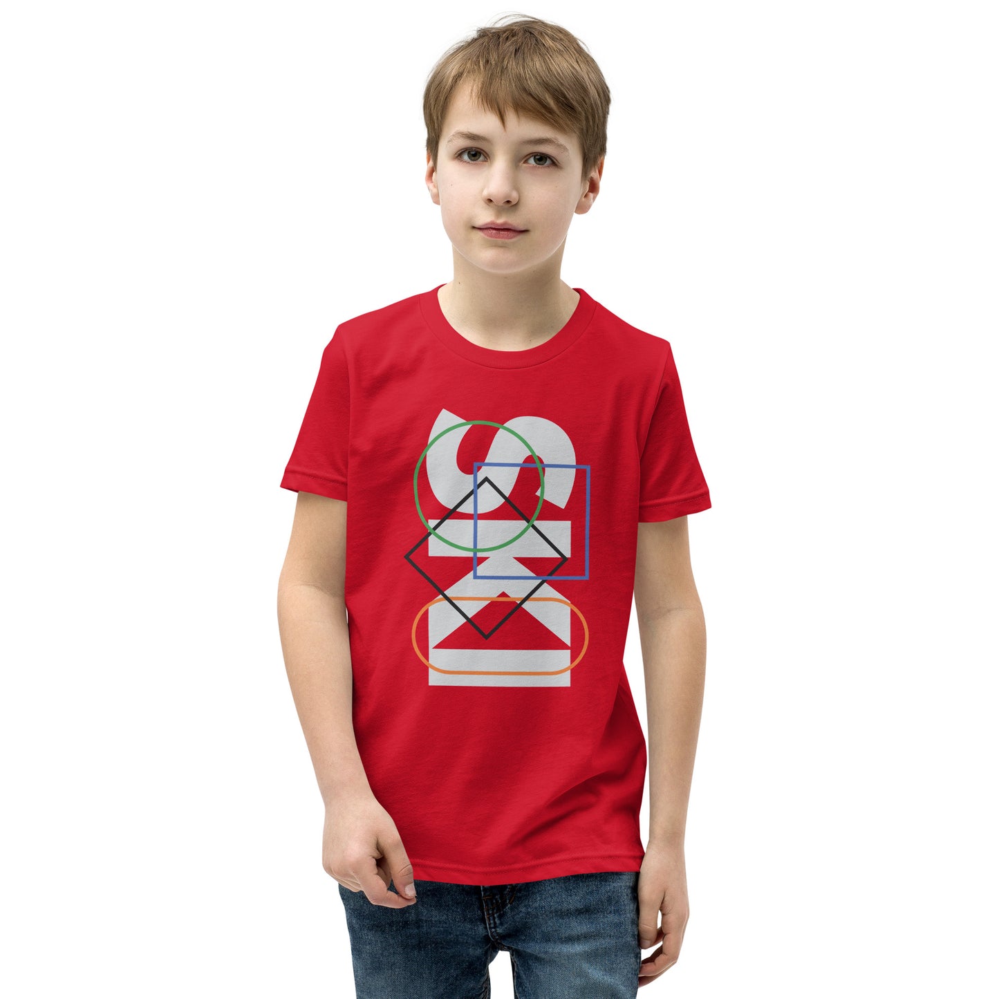 CS0044 - 03001 - SKI Icons Outlined Unisex Youth Short Sleeve T-Shirt