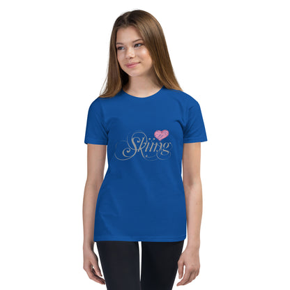 CS0047 - 03001 - Love Sking/Women's Youth Short Sleeve T-Shirt