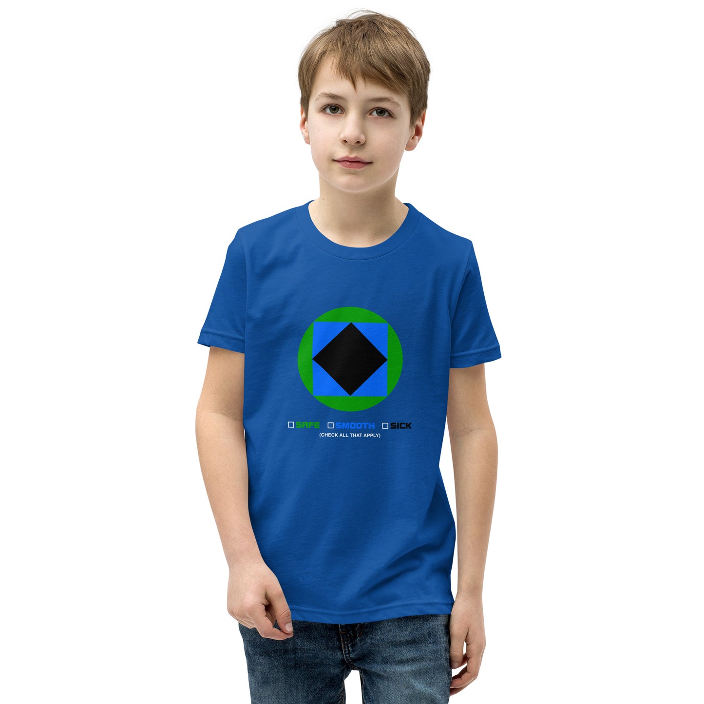 CS0002 - 03001 - Trail Icon Checklist Unisex Youth Short Sleeve T-Shirt