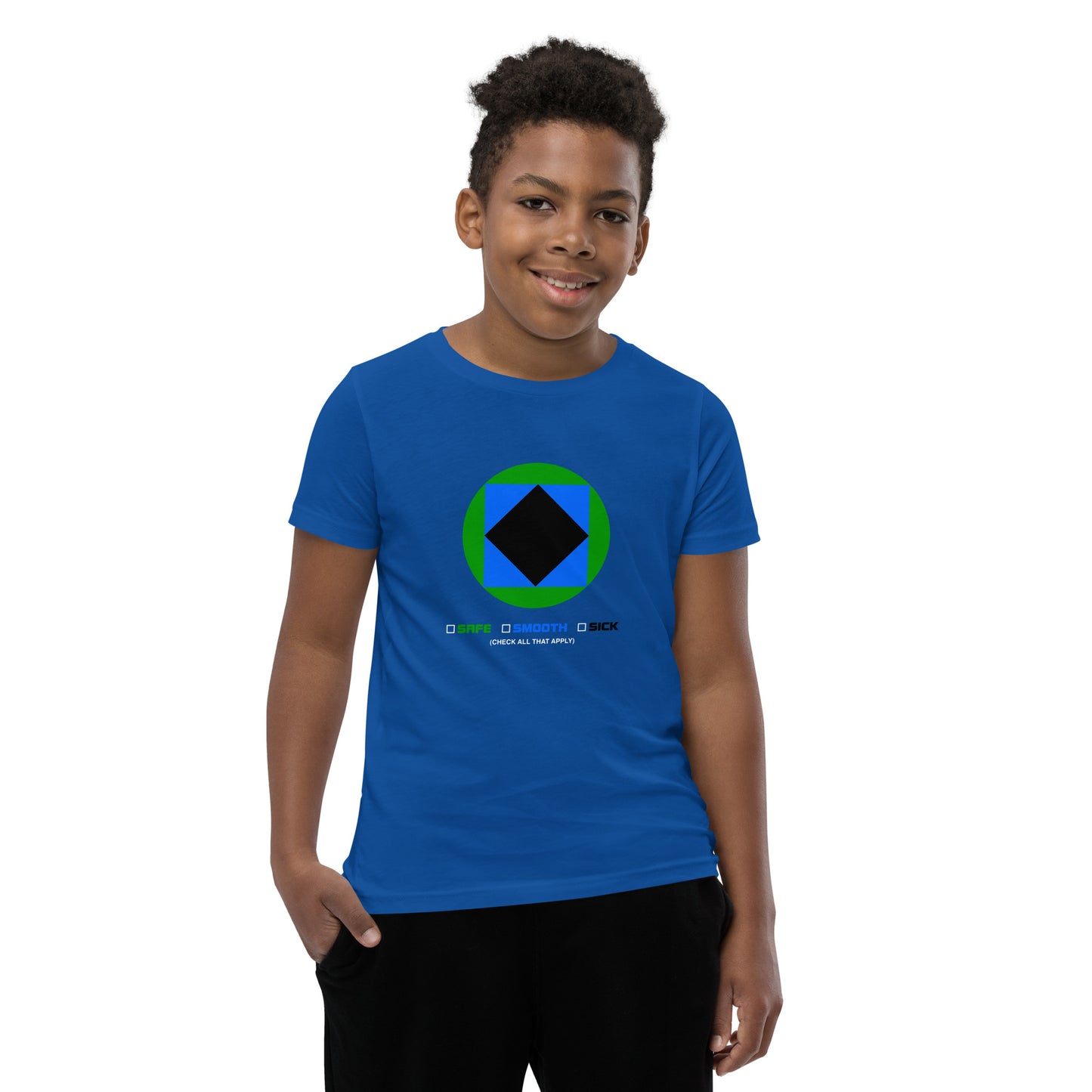 CS0002 - 03001 - Trail Icon Checklist Unisex Youth Short Sleeve T-Shirt