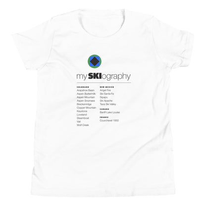 CS0001 - 03001 - mySKIography Unisex Youth Short Sleeve T-Shirt