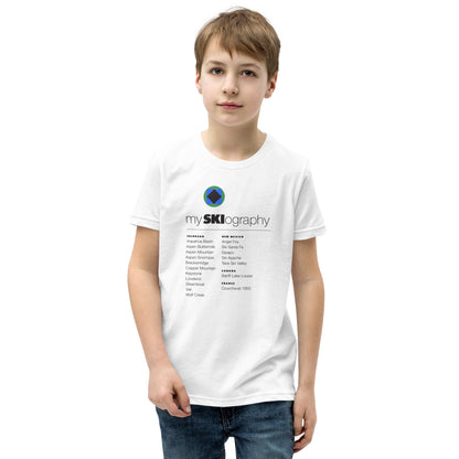 CS0001 - 03001 - mySKIography Unisex Youth Short Sleeve T-Shirt