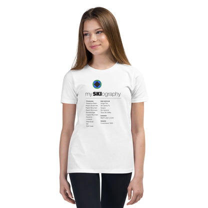 CS0001 - 03001 - mySKIography Unisex Youth Short Sleeve T-Shirt