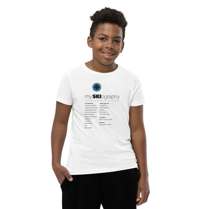 CS0001 - 03001 - mySKIography Unisex Youth Short Sleeve T-Shirt