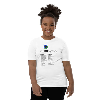 CS0001 - 03001 - mySKIography Unisex Youth Short Sleeve T-Shirt