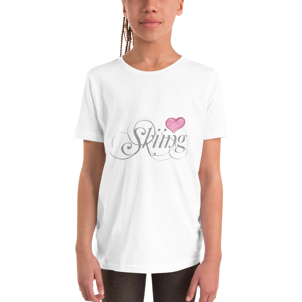 CS0047 - 03001 - Love Sking/Women's Youth Short Sleeve T-Shirt