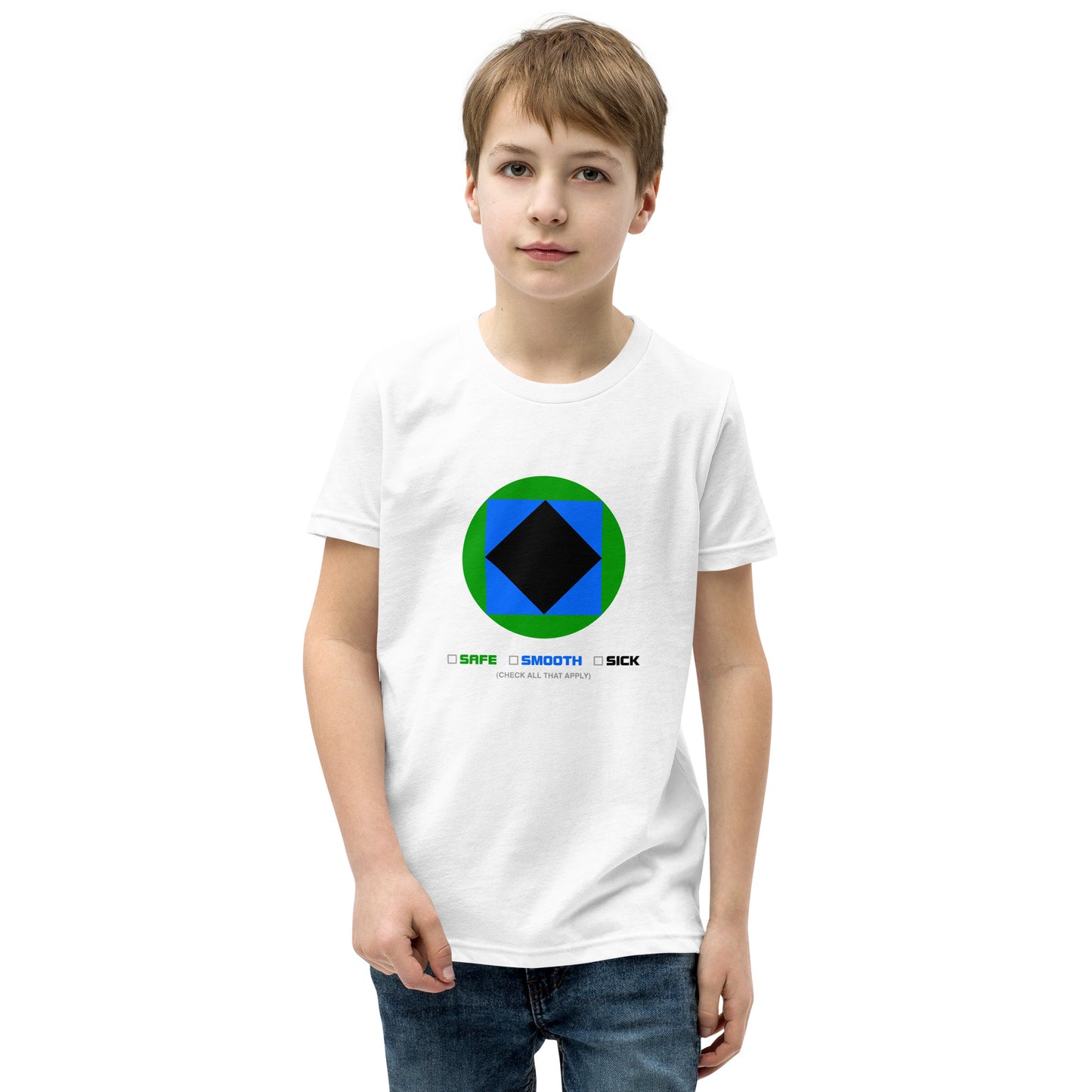 CS0002 - 03001 - Trail Icon Checklist Unisex Youth Short Sleeve T-Shirt