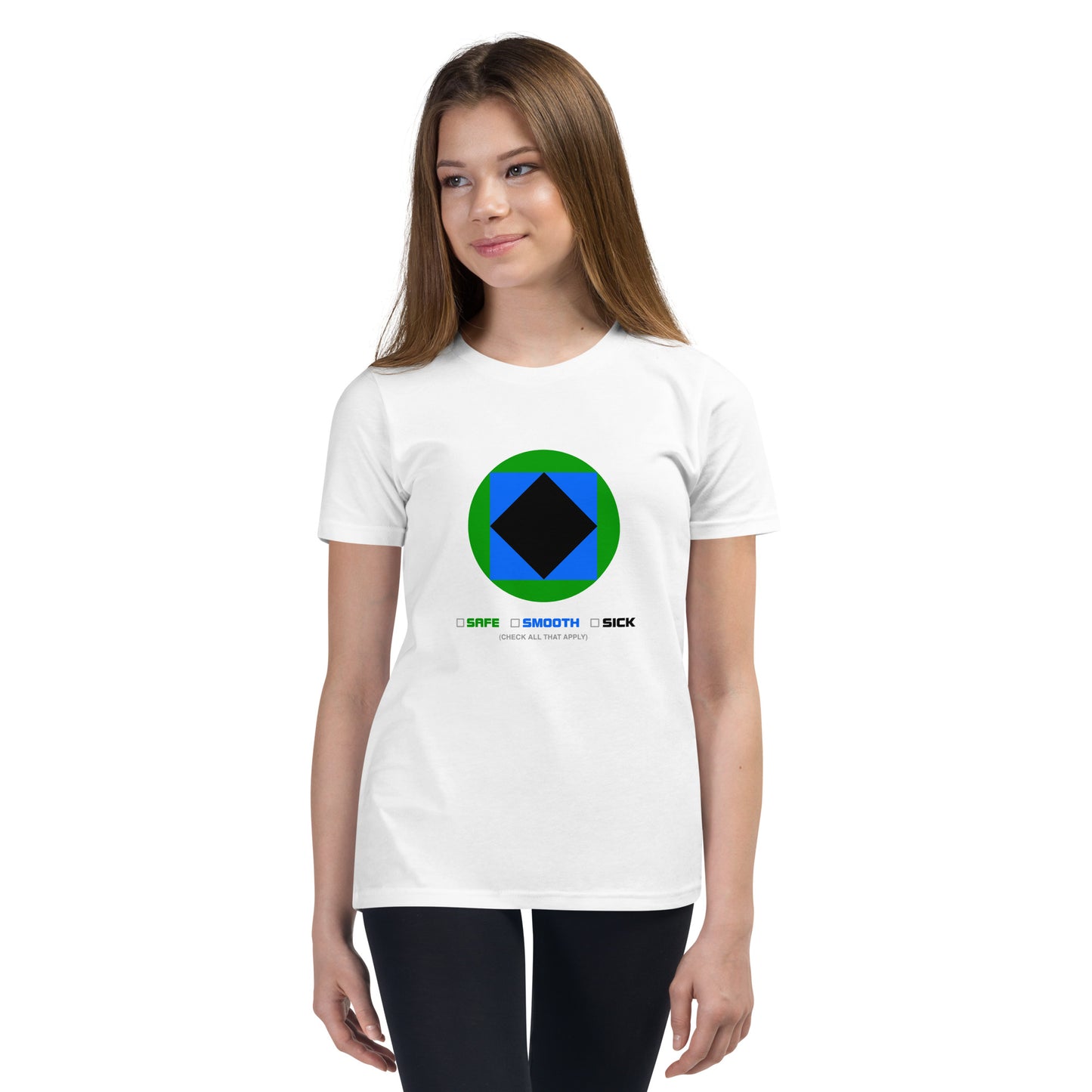 CS0002 - 03001 - Trail Icon Checklist Unisex Youth Short Sleeve T-Shirt