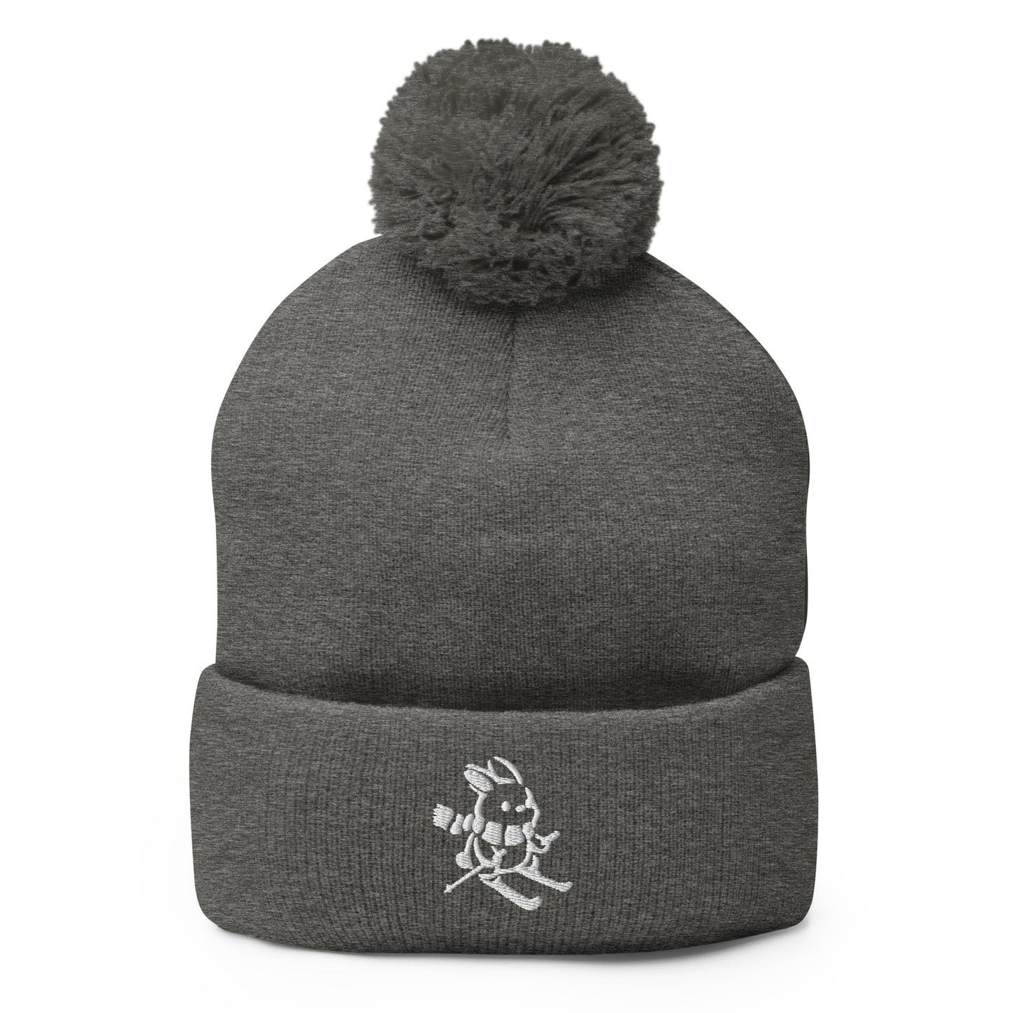 CS0011 - 02007 - Ski Bunny Embroidered Pom-Pom Beanie