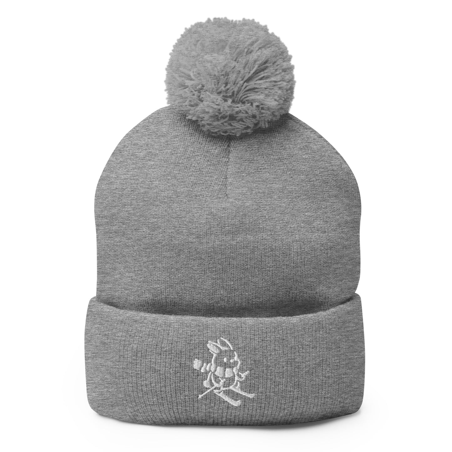 CS0011 - 02007 - Ski Bunny Embroidered Pom-Pom Beanie