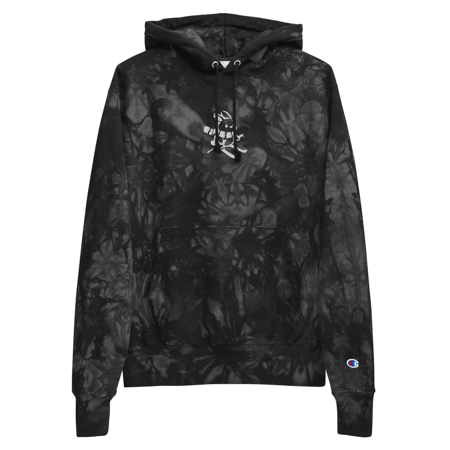 CS0011 - 02004 - Ski Bunny Embroidered Champion Tie-dye Hoodie