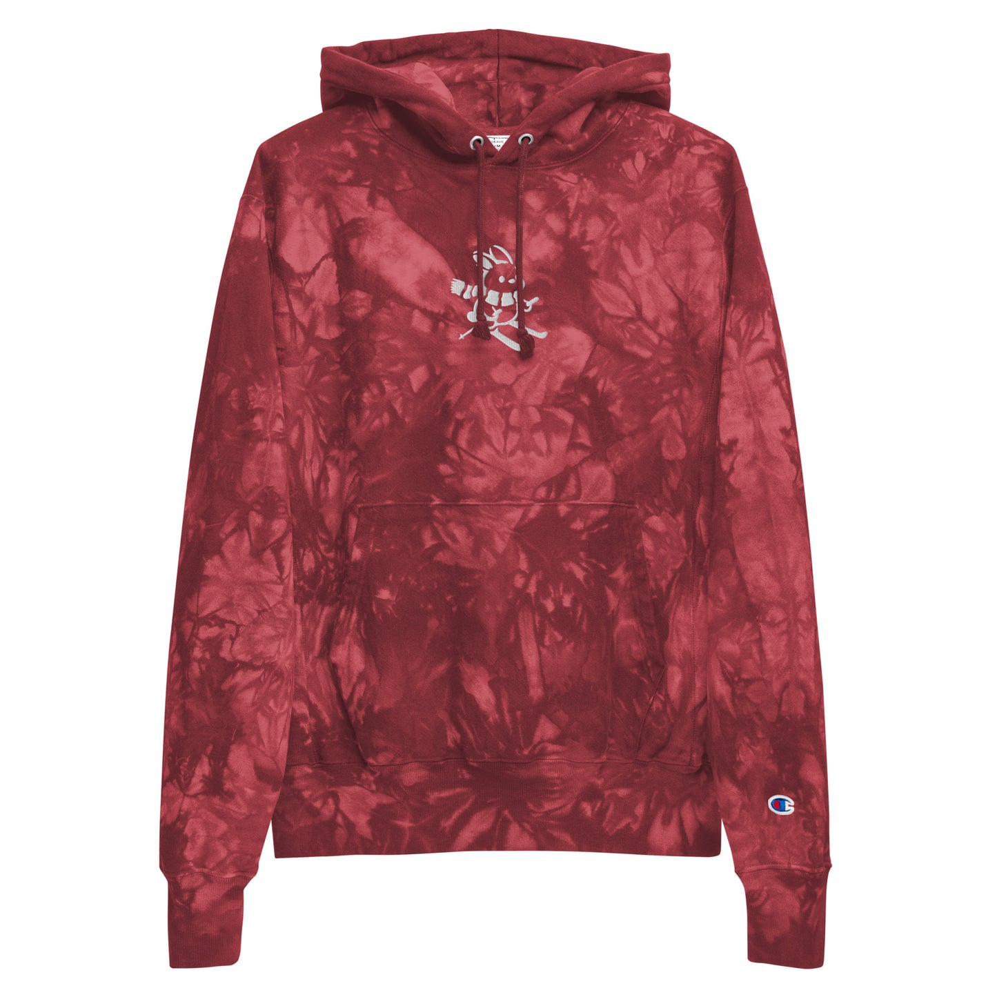 CS0011 - 02004 - Ski Bunny Embroidered Champion Tie-dye Hoodie