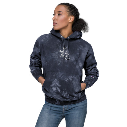 CS0011 - 02004 - Ski Bunny Embroidered Champion Tie-dye Hoodie