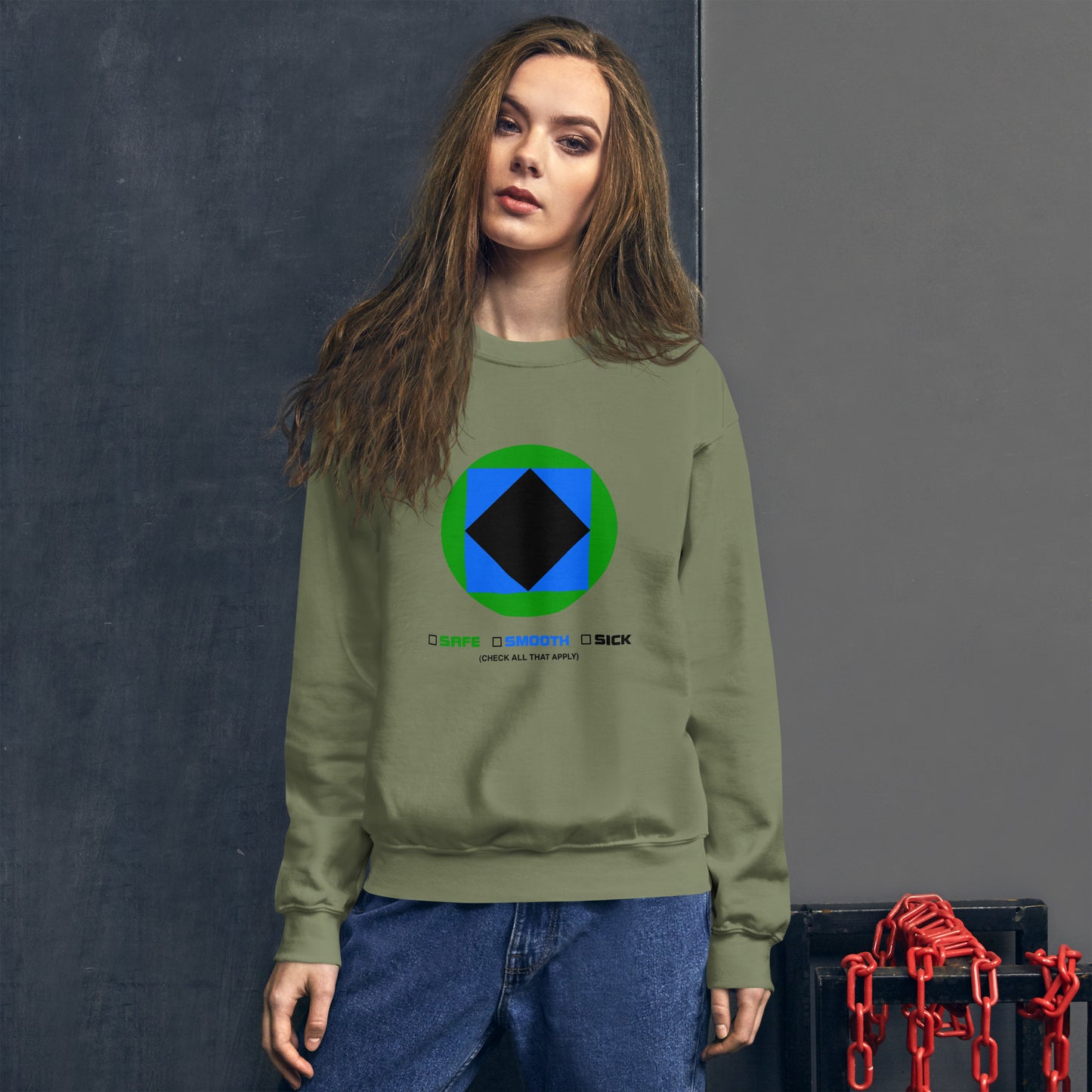 CS0002 - 02005 - Trail Icon Checklist Unisex Sweatshirt